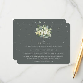 Information om grönt Snowberry+Eucalyptus Bouquet  Tilläggskort