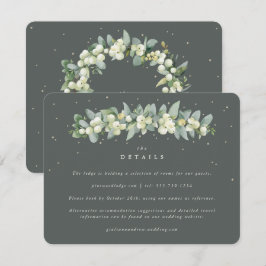 Information om grönt Snowberry+Eucalyptus Garland  Tilläggskort