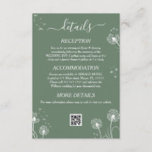 Information om grönt Wildblomal Minimal Bröllop
