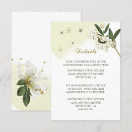 Information om grönten för vit- och guld-blommor,  tilläggskort