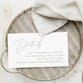 Information om Grönten QR för modern kalligrafi Tilläggskort