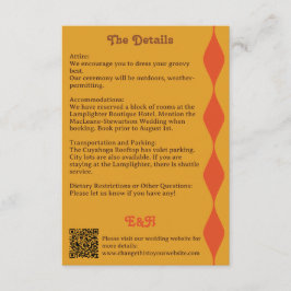 Information om Groovy Orange Brown Vågigt Gräns Br Tilläggskort