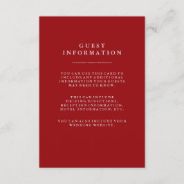 Information om Guest i Snyggt Red Helgdag Tilläggskort