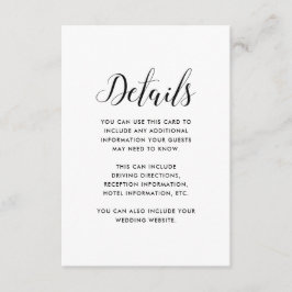Information om Guest i svarta och vita Rand Bröllo Tilläggskort