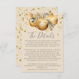 Information om guld Beige jul Bröllop Tilläggskort