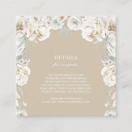 Information om Guld Blommigt Dream Bröllop Tilläggskort