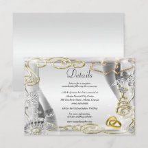 Information om guld Bröllop Ringar Hearts Bröllop