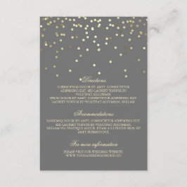 Information om guld Confetti Bröllop - Information Tilläggskort
