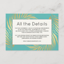 Information om guld Handflatan utanför Västindien, Tilläggskort