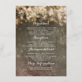 Information om guld String Ljus Rustic Bröllop Tilläggskort