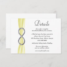 Information om gult Ribbon Silver Infinity Bröllop