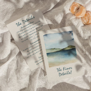 Information om Hand plockade Beach View Retro Unik Tilläggskort