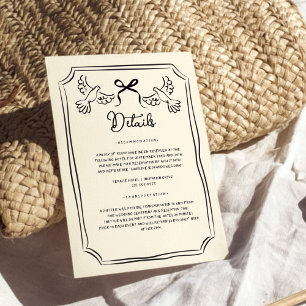 Information om hand plockade Funky Doodle Bröllop Tilläggskort