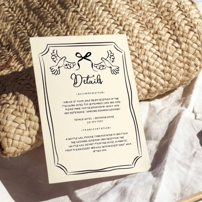 Information om hand plockade Funky Doodle Bröllop Tilläggskort (Skapare uppladdad)