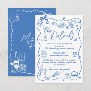Information om hand plockade Illustrations Doodles Tilläggskort