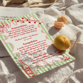 Information om hand plockade målad Quirky Bröllop- Tilläggskort