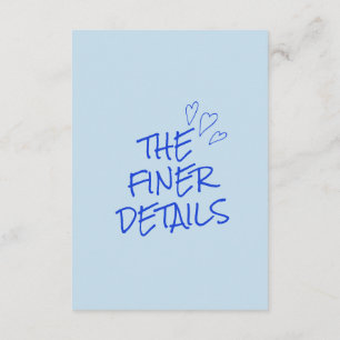 Information om handskriven färglös Retro Modern Br Tilläggskort