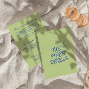 Information om handskriven färglös Retro Modern Br Tilläggskort