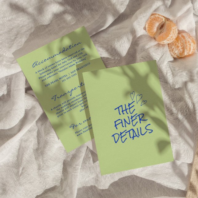 Information om handskriven färglös Retro Modern Br Tilläggskort (Skapare uppladdad)