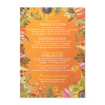 Information om höst löv Pumpkins Bröllop