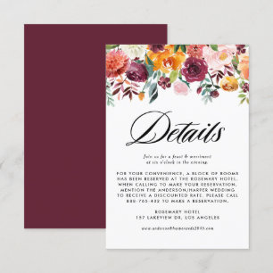 Information om höstblooms Blommigt Garland Fall We Tilläggskort