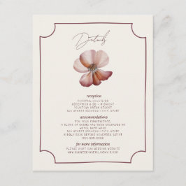 Information om hösten Anemone Hand plockade Gräns  Tilläggskort