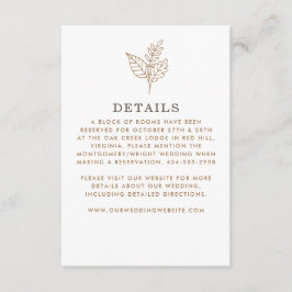 Information om hösten Sprig Bröllop Tilläggskort