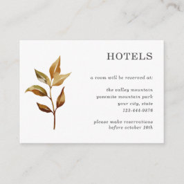 Information om hotell i Rustic Autumn Bröllop Tilläggskort