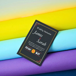 Information om inbjudan till Röda & Guld Bröllop-A