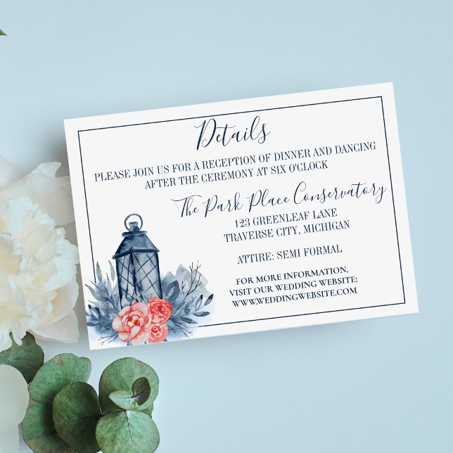 Information om Indigo Bliss Blommigt Grenar Lanter Tilläggskort (Skapare uppladdad)