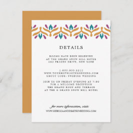 Information om indiska folkart Mustard BRÖLLOP Gue Tilläggskort