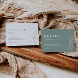 Information om informationskort för Blommigt Sage Tilläggskort