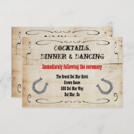 Information om informationskort för western cowboy inbjudningar