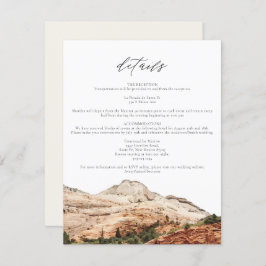 Information om Invi om vattenfärgen Zion National  Inbjudningar