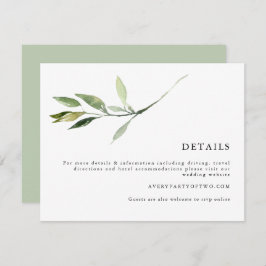 Information om ISABELLA Elegant Minimal Greenery B Inbjudningar