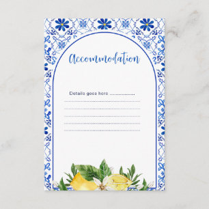 Information om italienska Gultens Blommigt Lemon-b Tilläggskort