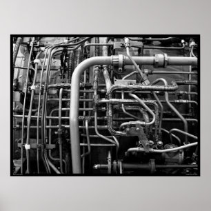 Information om J-58 Jet-motorn Poster