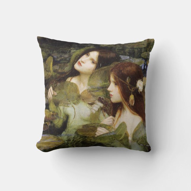 Information om John W. Waterhouse Hylas och Nymphs Kudde (Framsida)