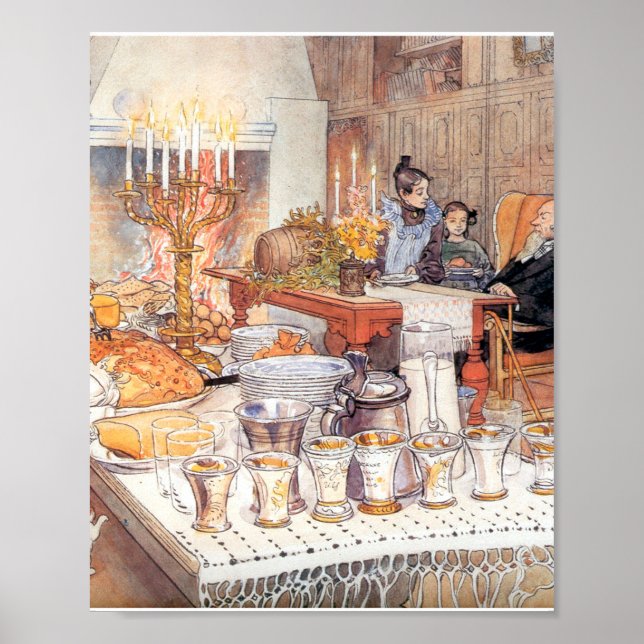 Information om julen Kväll - Carl Larsson 1906 Poster (Framsidan)