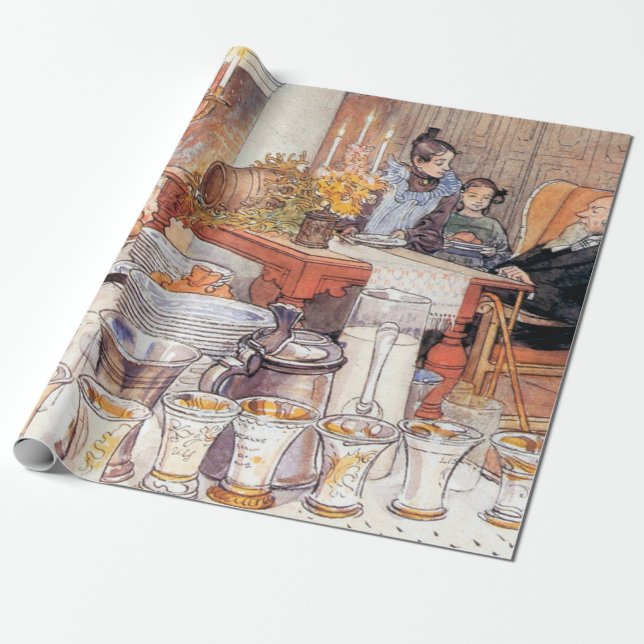 Information om julen Kväll - Carl Larsson 1906 Presentpapper (Utrullad)