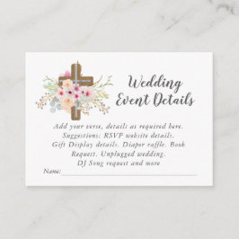 Information om katolska Bröllop - Rosa Sage Flower Tilläggskort