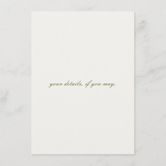 Information om klassisk Elegant lyxminimalistisk B Tilläggskort (Framsida)