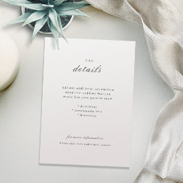 Information om klassiskt calligraphy bröllop i ele tilläggskort