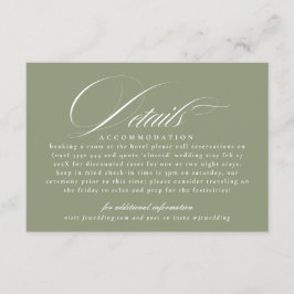 Information om klassiskt Calligraphy Sage Grönt Br Tilläggskort