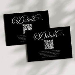 Information om klassiskt QR-Bröllop för elegant, m Tilläggskort
