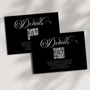 Information om klassiskt QR-Bröllop för elegant, m Tilläggskort