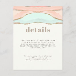 Information om konstnärligt kustvatten i Bröllop Tilläggskort