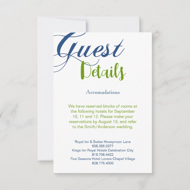 Information om korrin Calligraphy OSA Kort (Framsida)