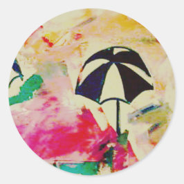 Information om La Playa i Fullt Sticker Runt Klistermärke