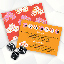 Information om Las Vegas Bröllop Funky Dice Inform Inbjudningar